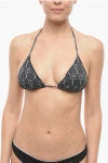 Karl Lagerfeld Triangle Bikini Top With All-over Iconic Print
