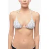 Karl Lagerfeld Triangle Bikini Top With All-over Iconic Print
