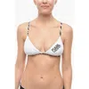 Karl Lagerfeld Triangle Bikini Top With Animal Motif Details