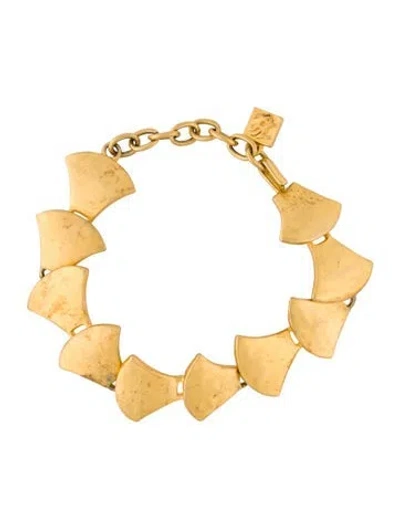 Pre-owned Karl Lagerfeld Triangular Link Bracelet, 8.5" In Multi