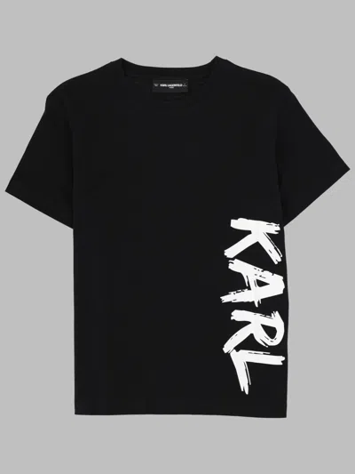 Karl Lagerfeld T-shirts Con Stampa Logo In Black