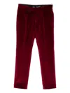 Karl Lagerfeld Tube Velvet Trousers In Red