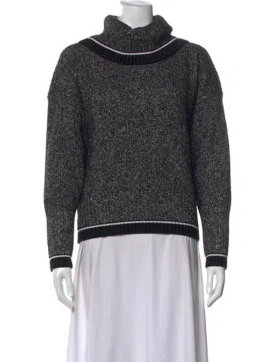 Pre-owned Karl Lagerfeld Turtleneck Sweater In Black