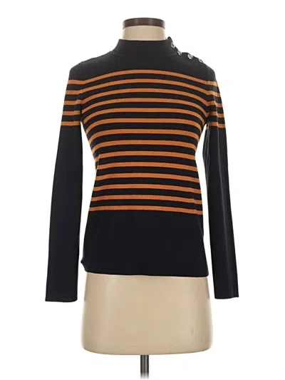 Pre-owned Karl Lagerfeld Turtleneck Sweater In Orange