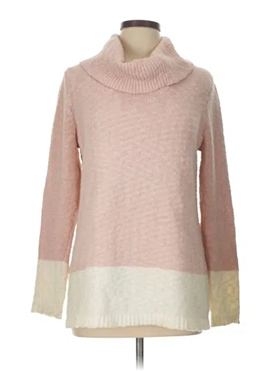 Pre-owned Karl Lagerfeld Turtleneck Sweater In Pink