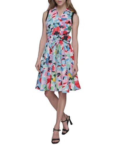 Karl Lagerfeld Tweed A-line Dress In Multi