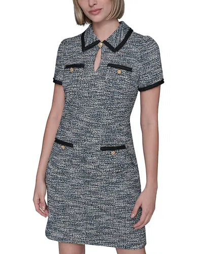 Karl Lagerfeld Tweed Dress In Gray