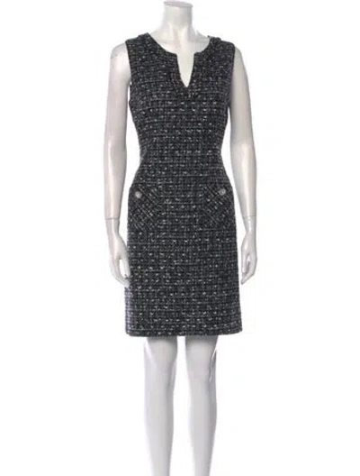 Pre-owned Karl Lagerfeld Tweed Pattern Mini Dress In Multi