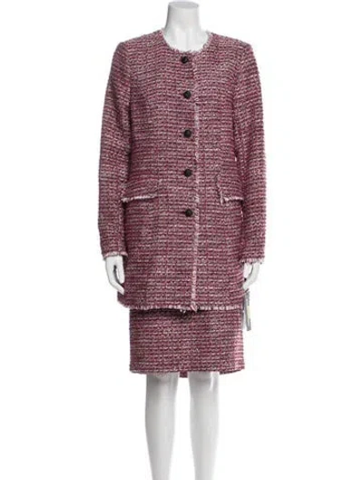 Pre-owned Karl Lagerfeld Tweed Pattern Skirt Set In Multi