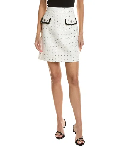 Karl Lagerfeld Tweed Short Skirt In White