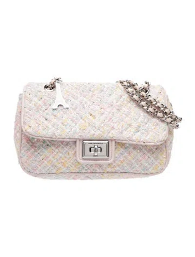 Pre-owned Karl Lagerfeld Tweed Shoulder Bag In Neutrals