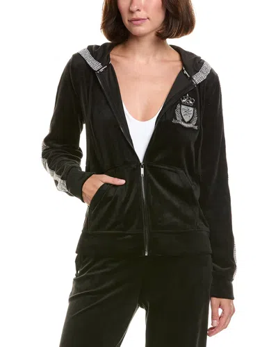 Karl Lagerfeld Tweed Track Jacket In Black