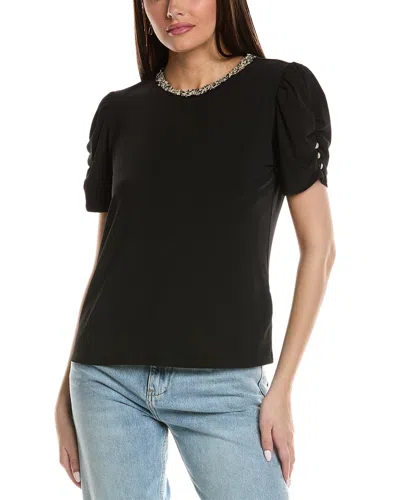 Karl Lagerfeld Tweed Trim T-shirt