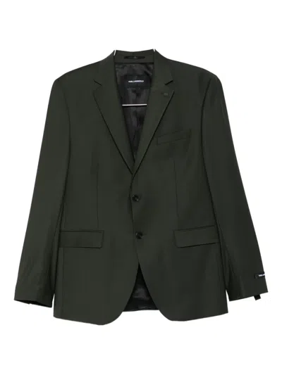 Karl Lagerfeld Two-button Notched-lapel Blazer In Green