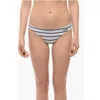 Karl Lagerfeld Two-tone Awning Striped Bikini Bottom In Yellow
