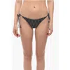 Karl Lagerfeld Two-tone Bikini Bottom With All-over Iconic Printed