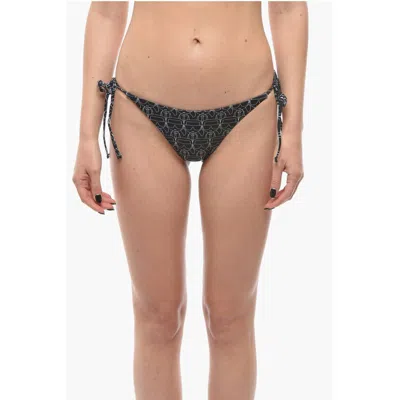 Karl Lagerfeld Two-tone Bikini Bottom With All-over Iconic Women's Printed