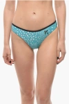 Karl Lagerfeld Two-tone Dots Bikini Bottom With Contrasting Trimmings