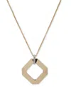 Karl Lagerfeld Two-tone Faceted Geometric 36" Adjustable Pendant Necklace In Gold