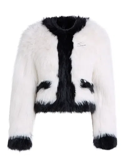 Karl Lagerfeld Jacke Aus Faux Fur In White