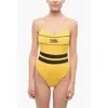 Karl Lagerfeld Two-tone One Piece Swimsuit With Printed Logo