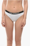 Karl Lagerfeld Two-tone Sport Bikini Bottom With Logoed Elastic Band At The