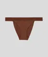 Karl Lagerfeld Ultra-light Karl Logo Briefs In Brown