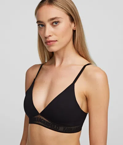 Karl Lagerfeld Ultra-light Karl Logo Triangle Bra