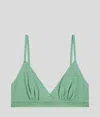 Karl Lagerfeld Ultra-light Karl Logo Triangle Bra In Green