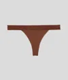 Karl Lagerfeld Ultra-light Logo Thong In Brown