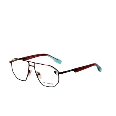 Karl Lagerfeld Unisex 56 Mm Red Opticals In Brown