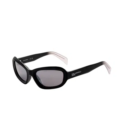 Karl Lagerfeld Unisex 57mm Black Crystal Sunglasses