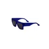 Karl Lagerfeld Unisex 57mm Blue Sunglasses In Multi