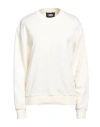 Karl Lagerfeld Unisex Allover Kl Flock Sweat Woman Sweatshirt Off White Size S Organic Cotton In Off White