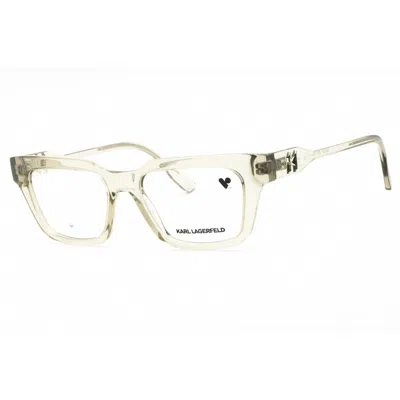 Karl Lagerfeld Unisex Beige Rectangular Eyeglass Frames Kl6152 In Neutral