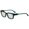 Karl Lagerfeld Unisex 52mm Blue Opticals Kl6152-400 In Blue