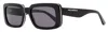 Karl Lagerfeld Unisex Rectangle Sunglasses Kl6101s 001 Black 54mm