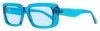 Karl Lagerfeld Unisex Rectangle Sunglasses Kl6101s 450 Azure 54mm