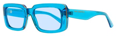 Karl Lagerfeld Unisex Rectangle Sunglasses Kl6101s 450 Azure 54mm
