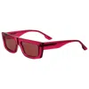 Karl Lagerfeld Unisex 56mm Fuchsia Sunglasses Klj6147s-525 In Pink