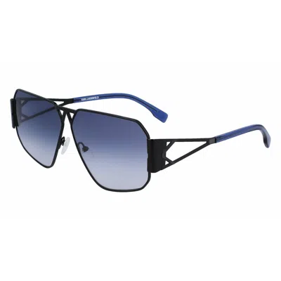 Karl Lagerfeld Unisex Sunglasses  Kl339s-1  61 Mm Gbby2 In Blue