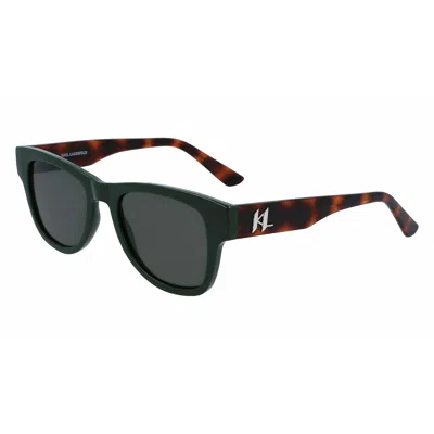 Karl Lagerfeld Unisex Sunglasses  Kl6088s-300  51 Mm Gbby2 In Green