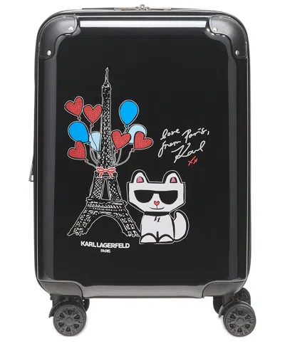 Karl Lagerfeld Up In Paris 21in Expandable Spinner Hard Case