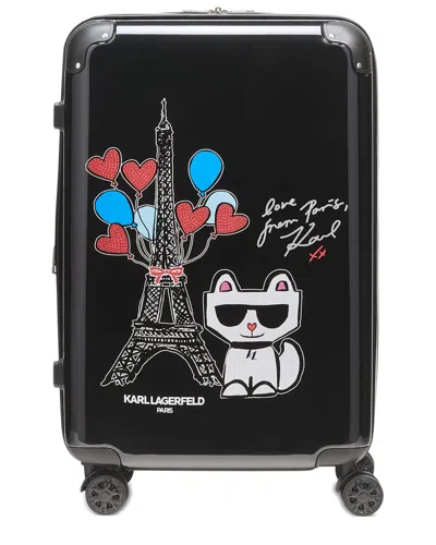 Karl Lagerfeld Up In Paris 24in Expandable Spinner Hard Case