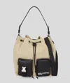 Karl Lagerfeld Utility Canvas Bucket Bag