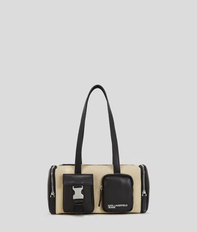 Karl Lagerfeld Utility Canvas Shoulder Bag
