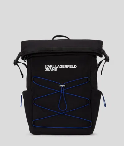 Karl Lagerfeld Utility Drawstring Roll-top Backpack