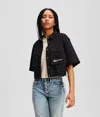 Karl Lagerfeld Klj Utility Blouse In Black