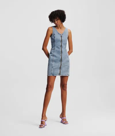 Karl Lagerfeld V-neck Denim Dress