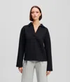 Karl Lagerfeld V-neck Sweatshirt In Black